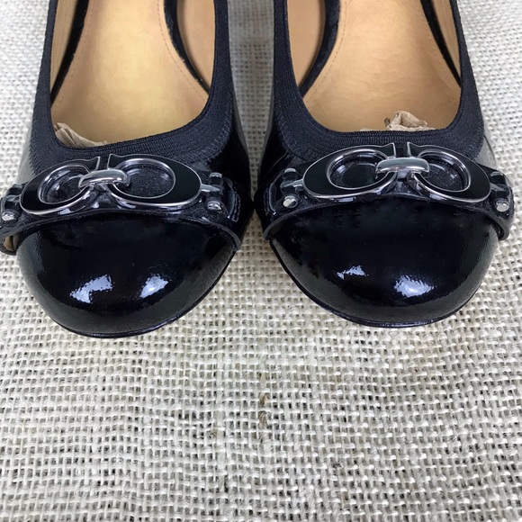 Coach Tandy Black Patent Leather Pumps Size 8 - Picture 3 of 9